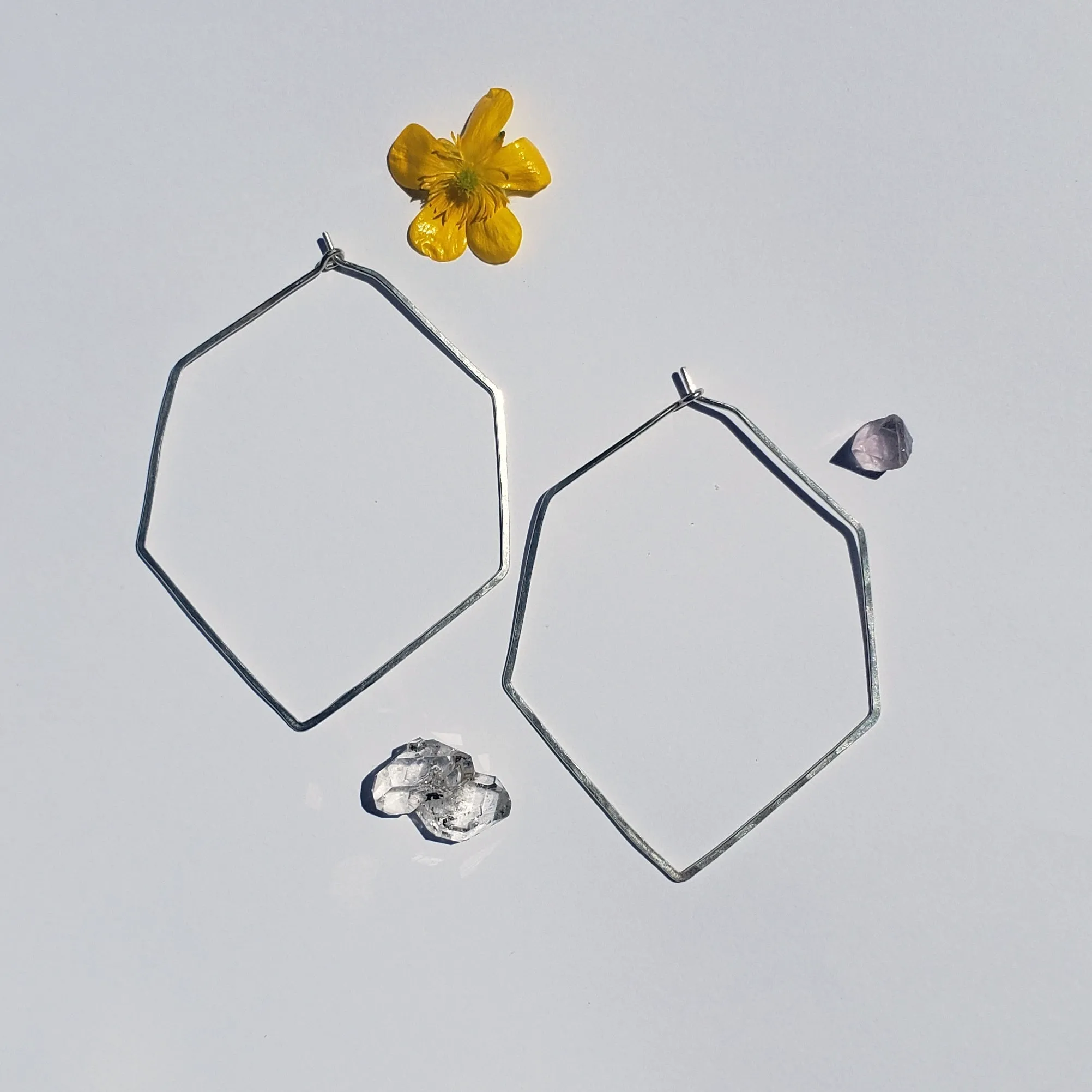 Large Hexagon Hoops