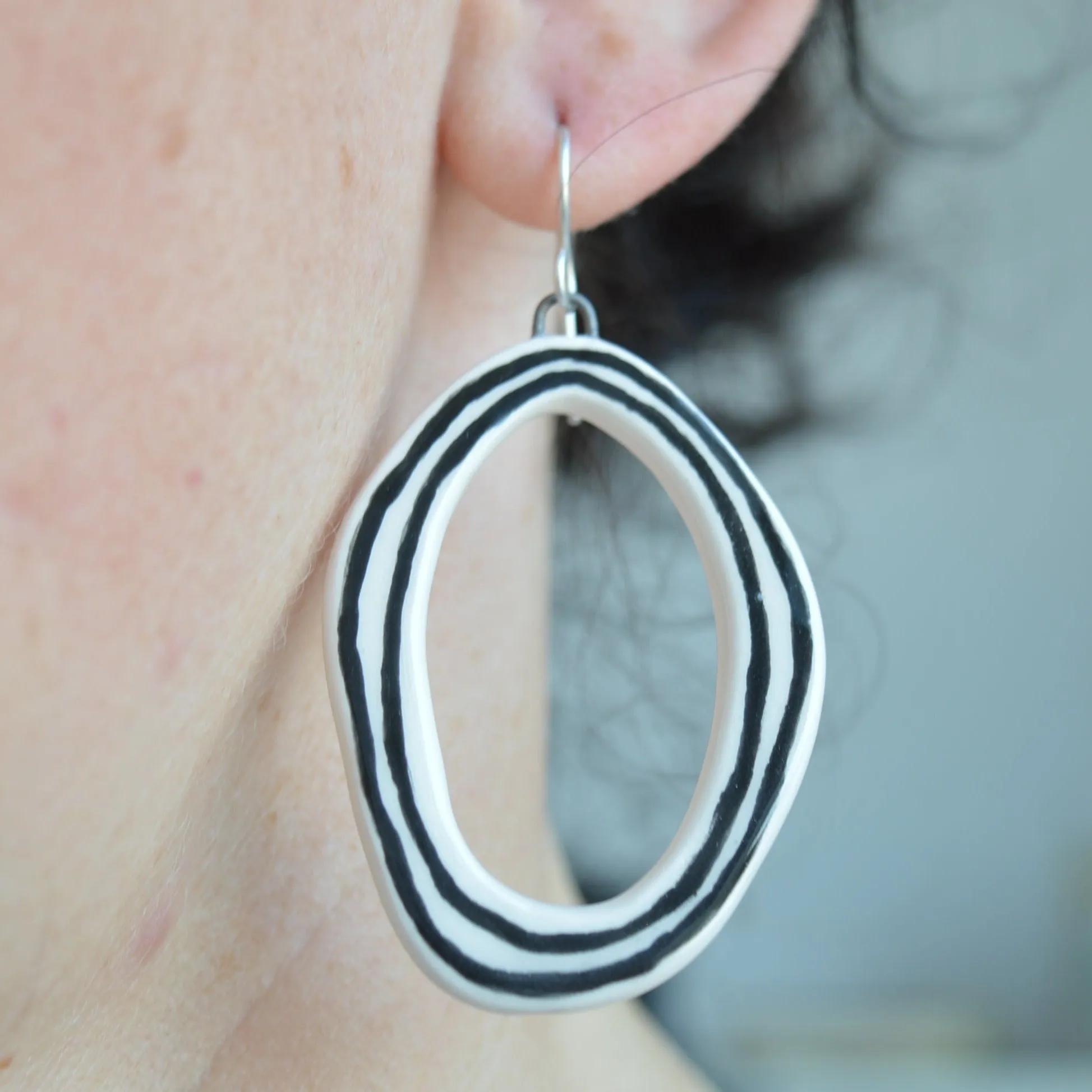 Large hoop earrings