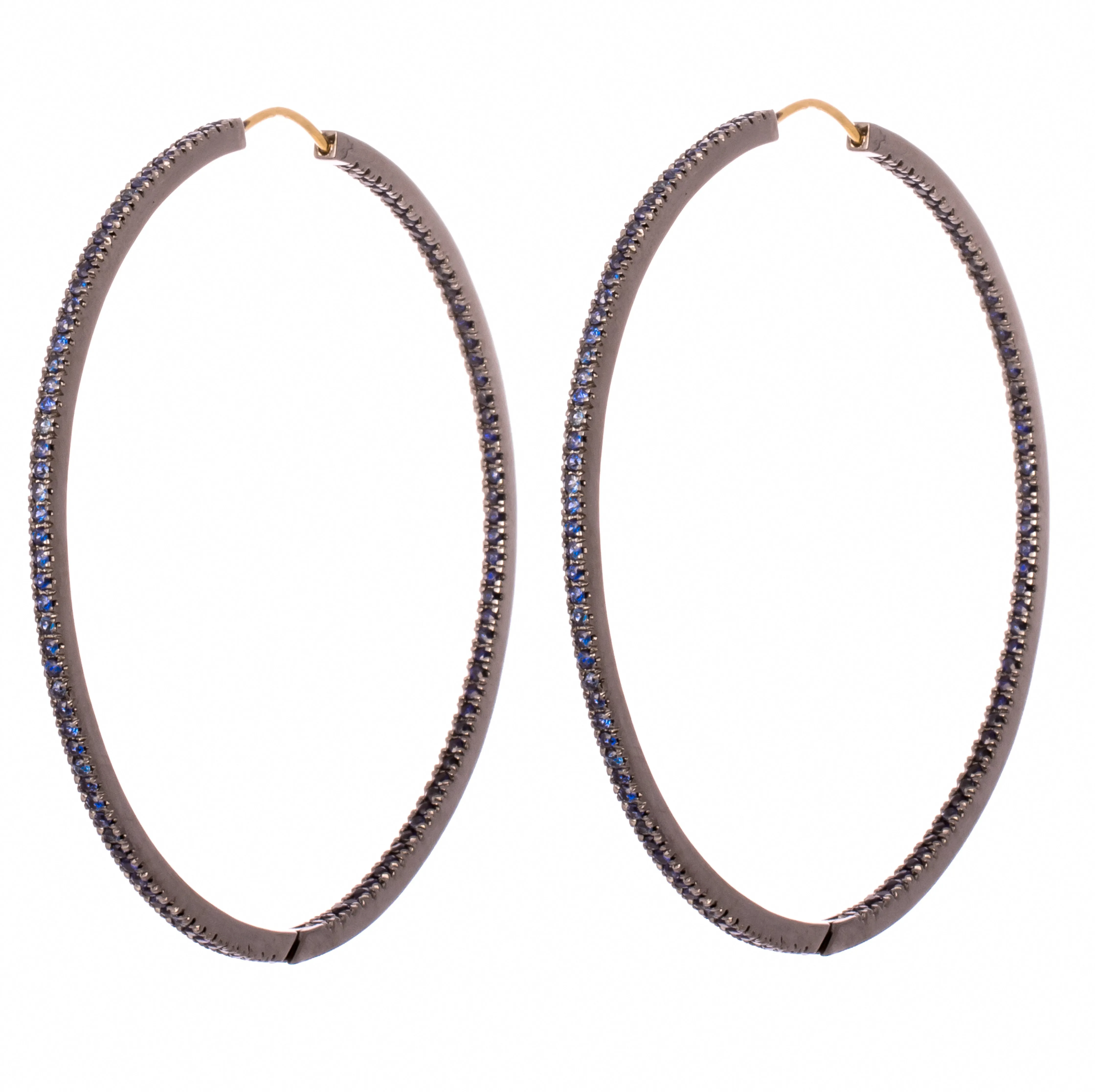 Large Sapphire Hoops