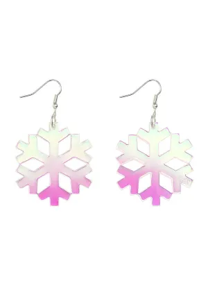 Large Snowflake Charm Earrings