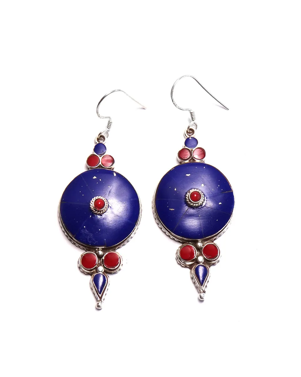 Large Tibetan Earrings