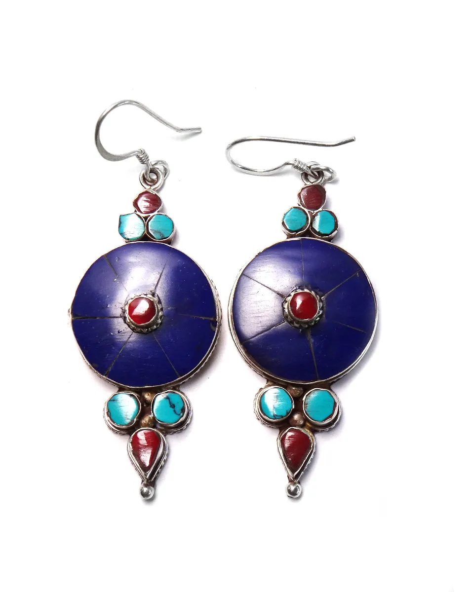 Large Tibetan Earrings