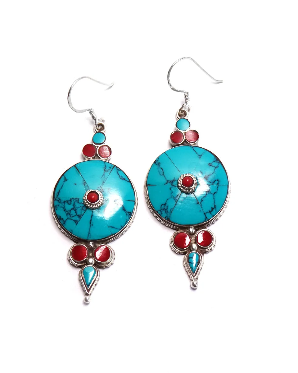 Large Tibetan Earrings