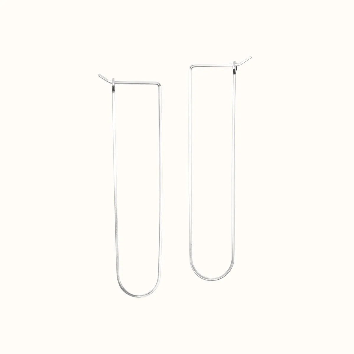 Large U-Shaped Hoop Earrings