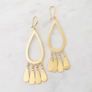 Long Tear Drop Dangle Earrings