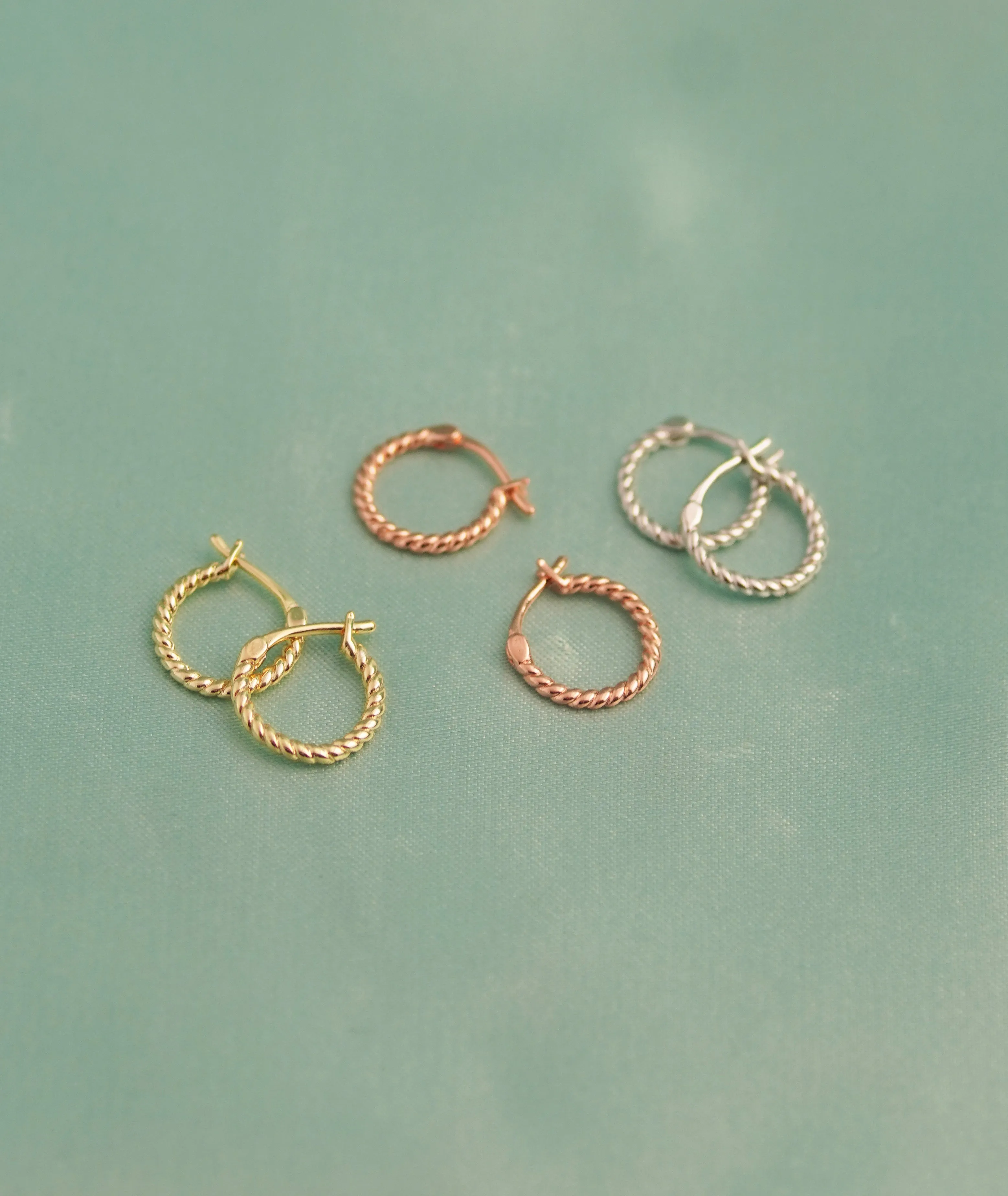 Mini Twisted Hoop Earrings