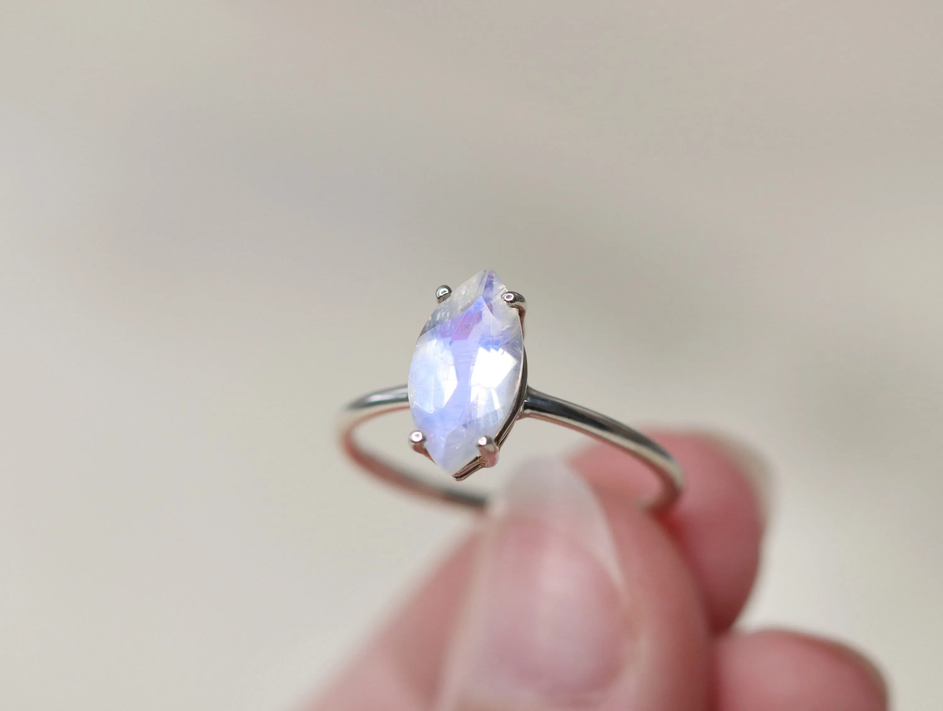 Moonstone Engagement Ring