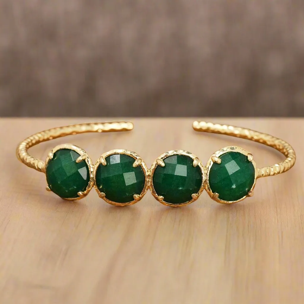 Natural Gemstone Bangle Bracelet