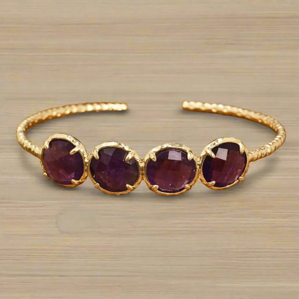 Natural Gemstone Bangle Bracelet