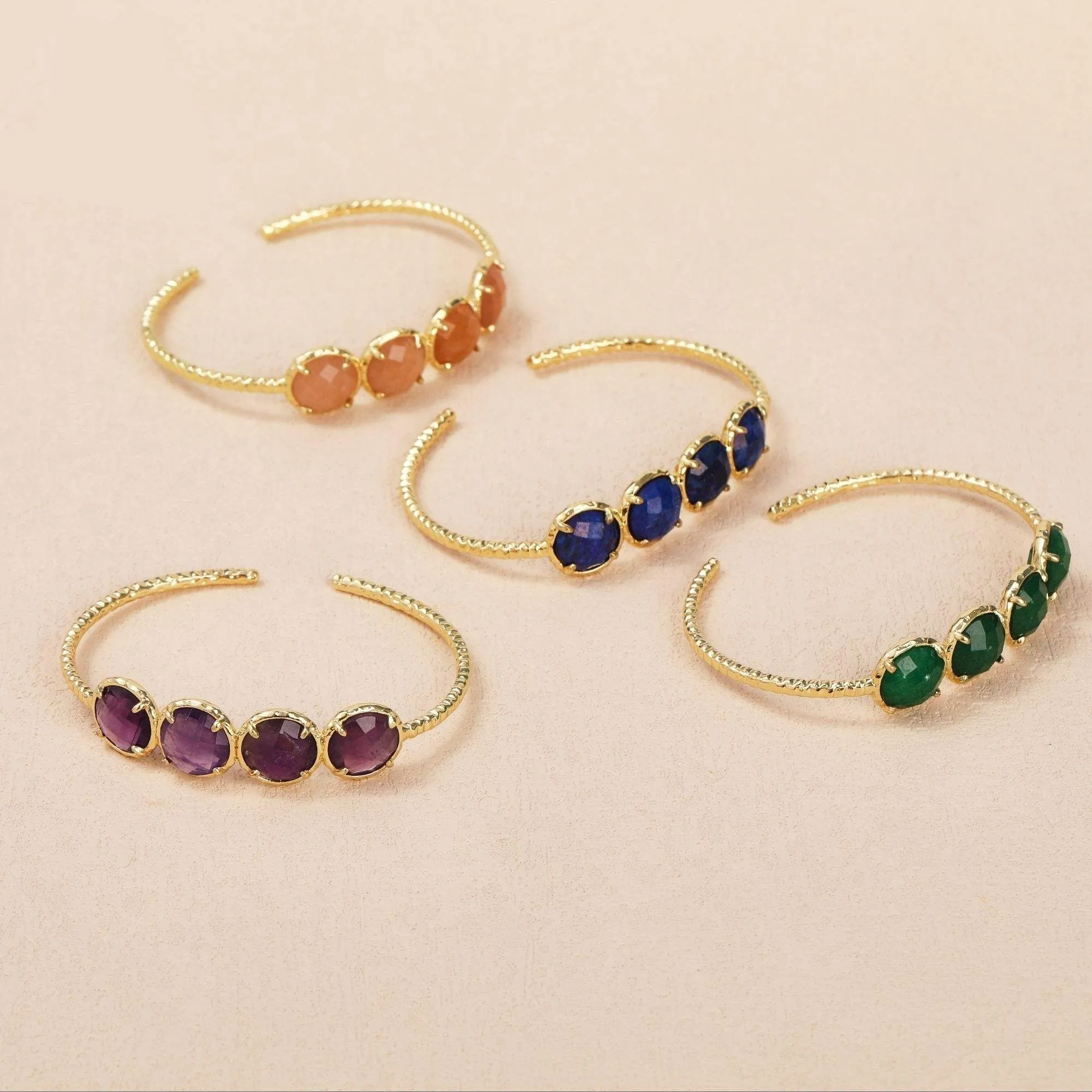 Natural Gemstone Bangle Bracelet