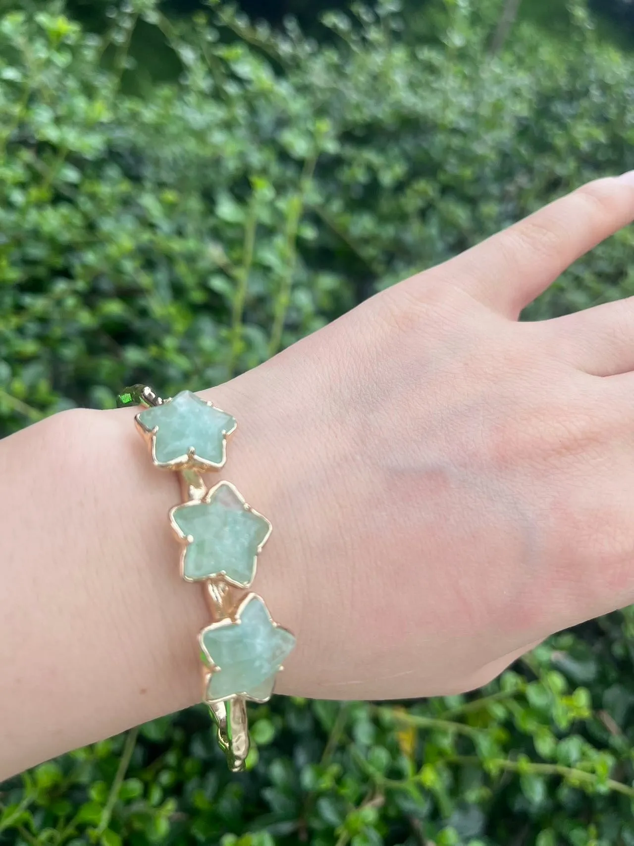 Natural Gemstone Bangle Star Bracelets