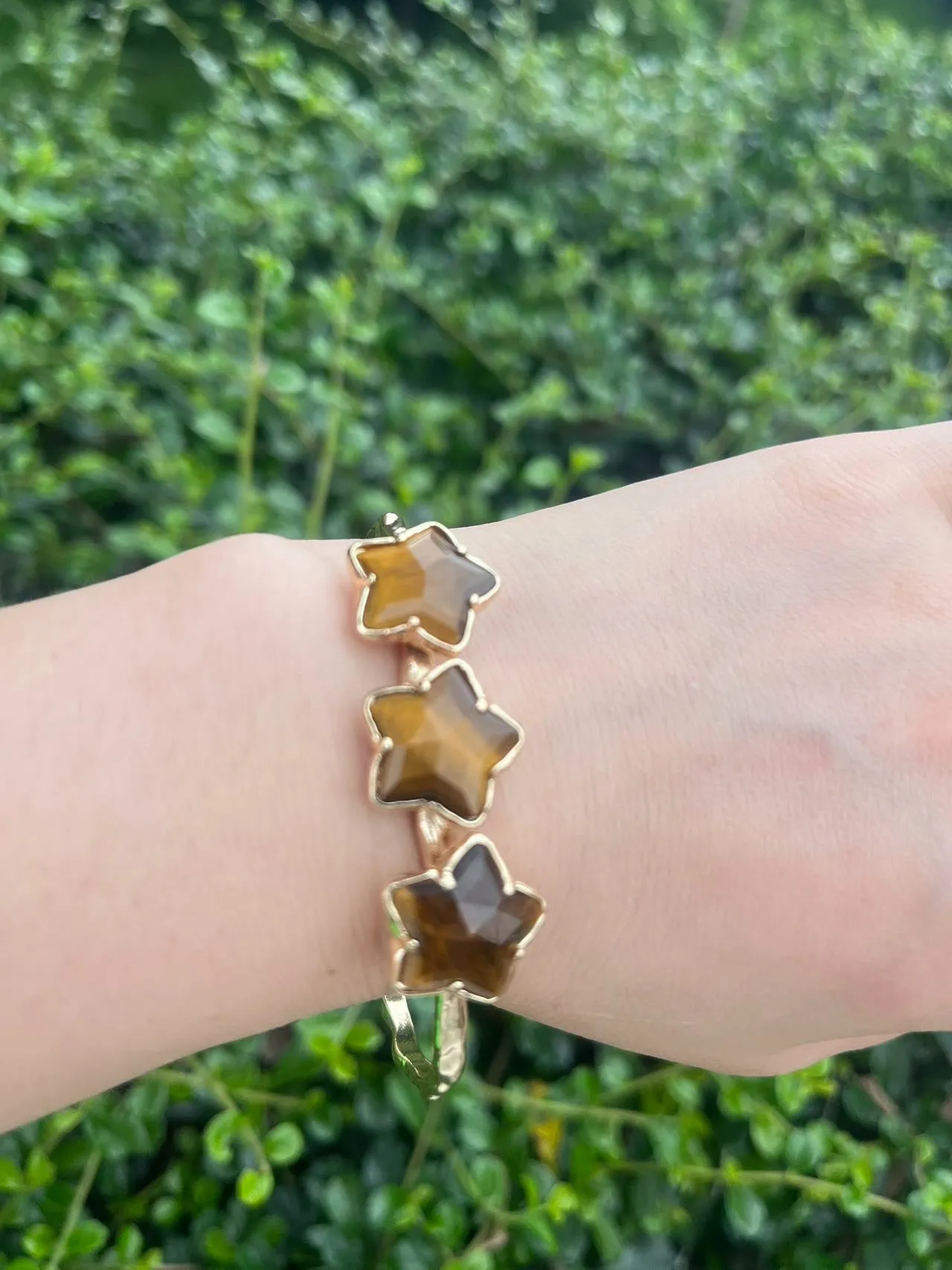 Natural Gemstone Bangle Star Bracelets