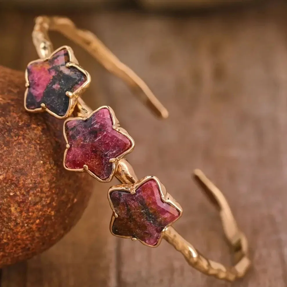 Natural Gemstone Star Bracelet