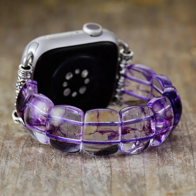 Natural gemstone watch strap