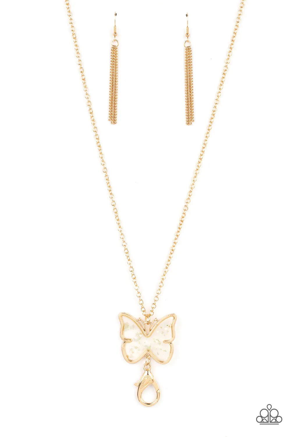 Necklaces Gives Me Butterflies - Gold Lanyard N242