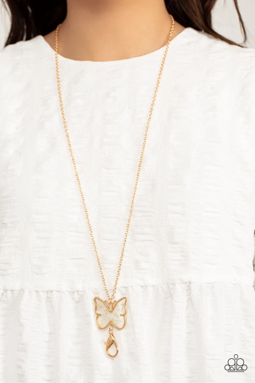 Necklaces Gives Me Butterflies - Gold Lanyard N242