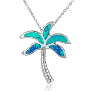 Opal Palm Tree Pendant