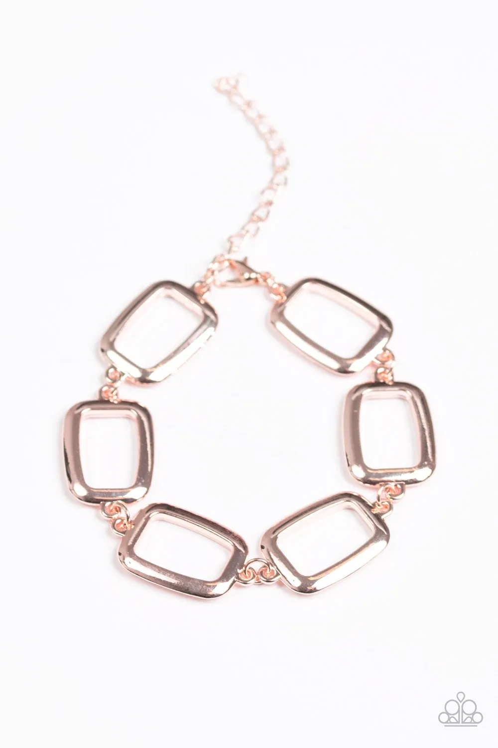 Paparazzi Bracelet ~ Basic Geometry - Rose Gold