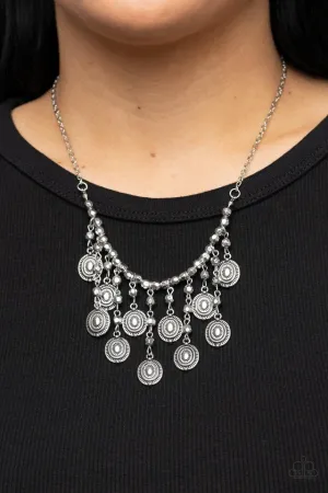 Paparazzi Necklace ~ Leave it in the PASTURE - Silver