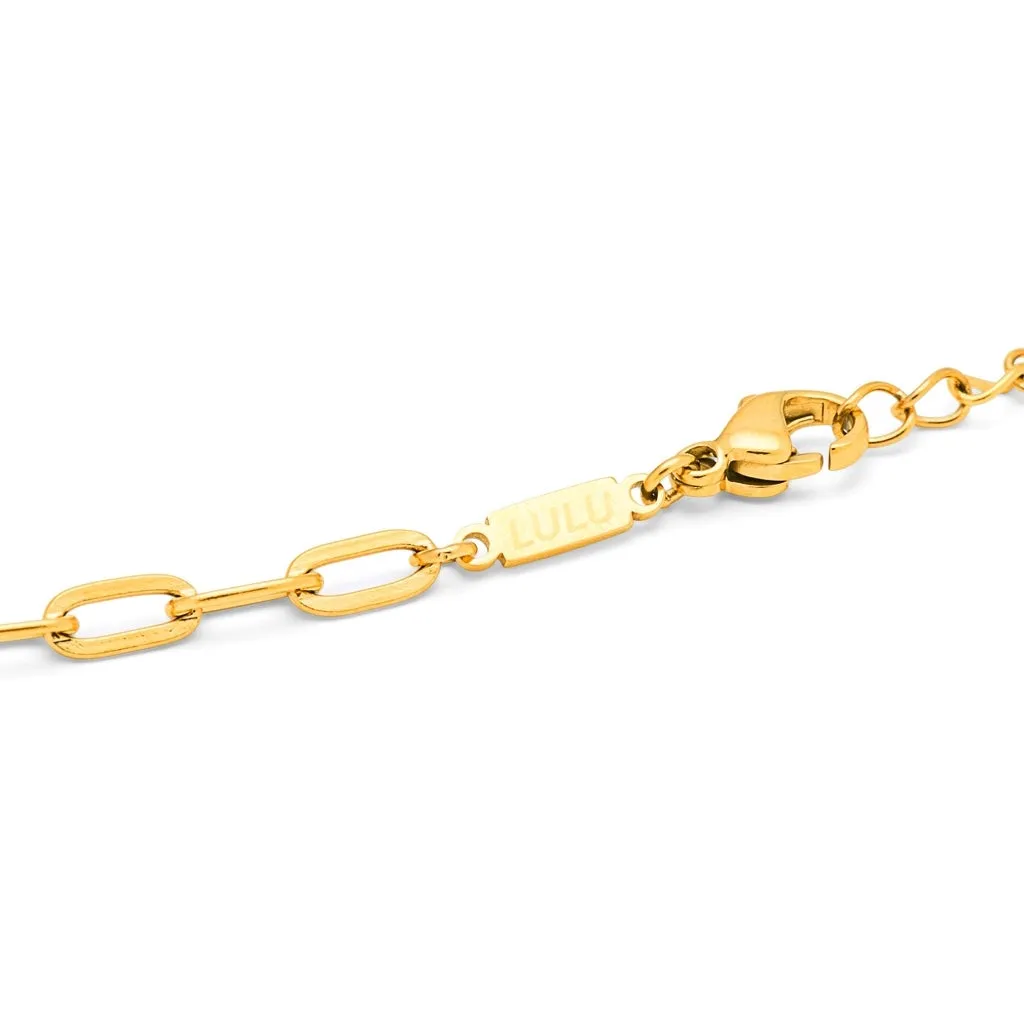 Paperclip Necklace gold plated - Gold plated