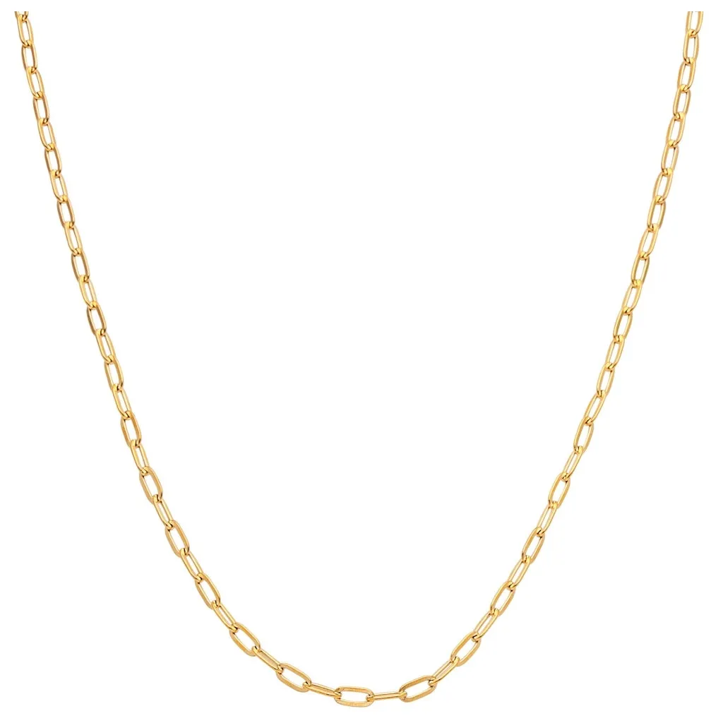 Paperclip Necklace gold plated - Gold plated