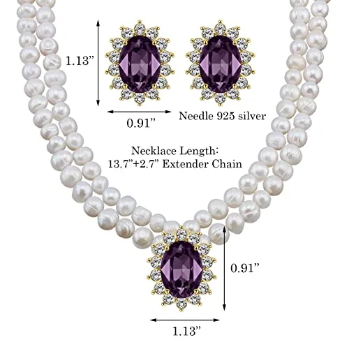 Pearl Jewelry Set Freshwater Pearl Necklace