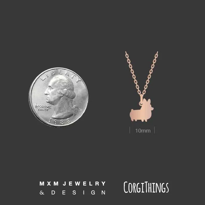 PREORDER: Corgi Things Necklace | Rose GoldFilled