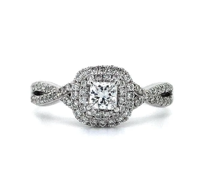 Princess Cut Twist Diamond Ring