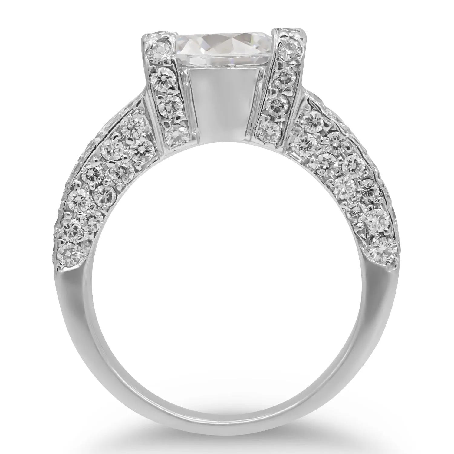 Princess Side Diamond Semi-Mount Ring