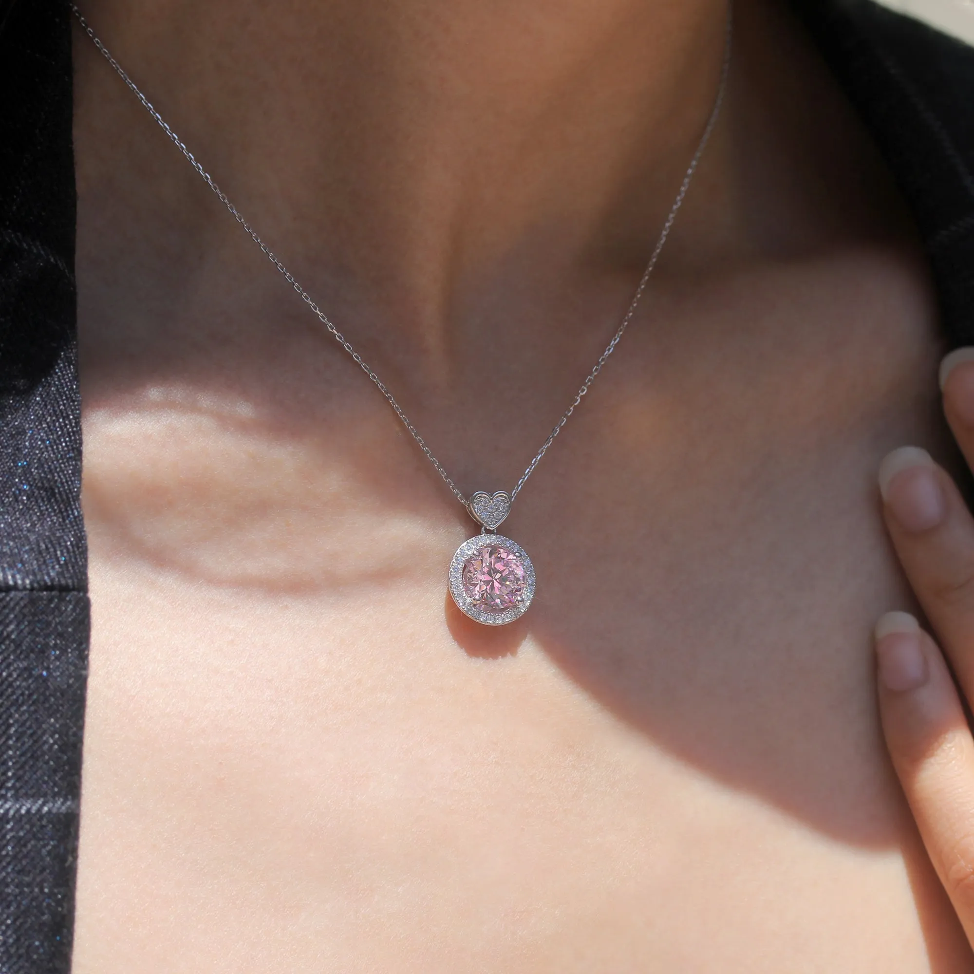 Radiant Pink Eterna Pendant Necklace