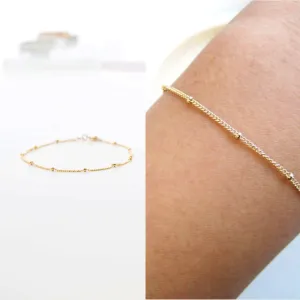 Satellite Chain Bracelet - Elegant and Sturdy Saturn Chain Beautiful Layering Bracelet - CG226B. Starts at