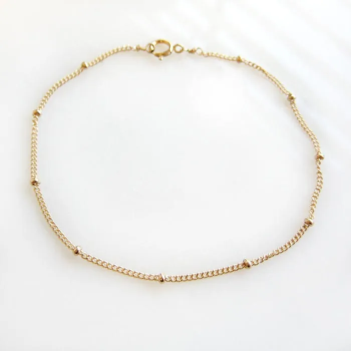 Satellite Chain Bracelet - Elegant and Sturdy Saturn Chain Beautiful Layering Bracelet - CG226B. Starts at