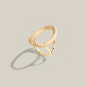 Satin Finish Gold Dust Large Ring