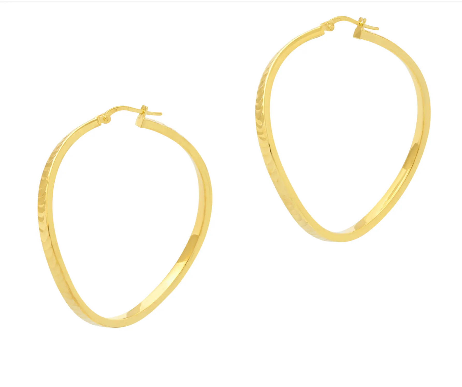 Serpent Wave Hoops - Gold - Large