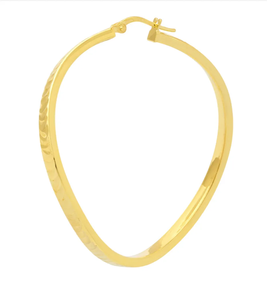 Serpent Wave Hoops - Gold - Large