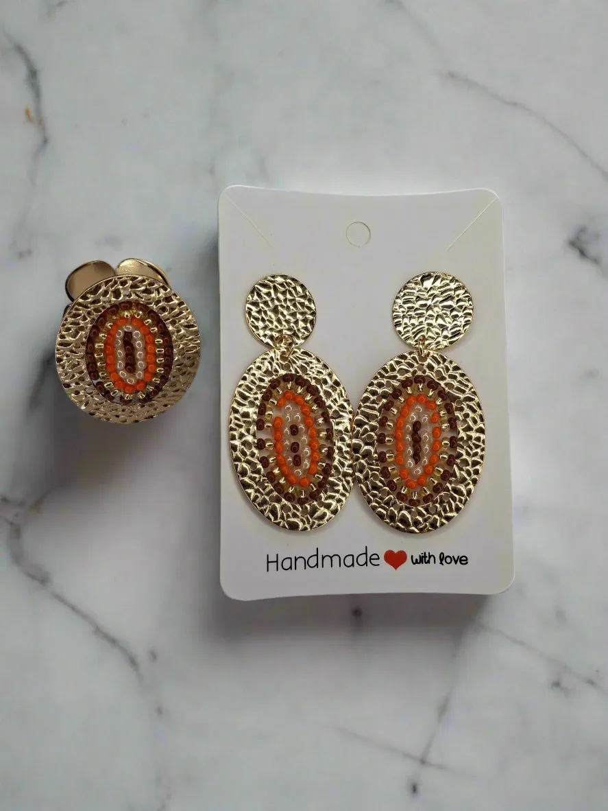 Set Handmade Ring and Earring