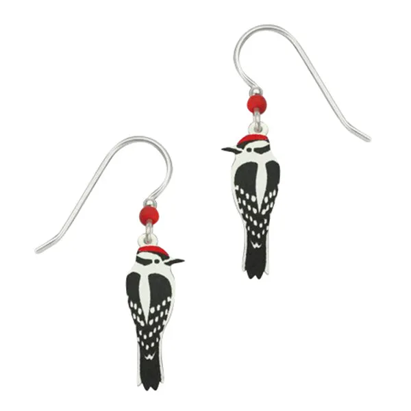 Sienna Sky Downy Woodpecker Bird Pierced Earrings ~Made in Colorado~