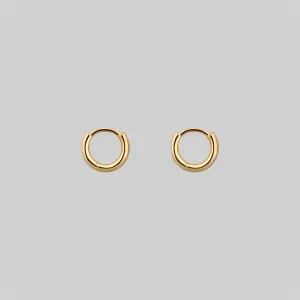 Simple Gold Clicker Hoop Earrings - 10mm