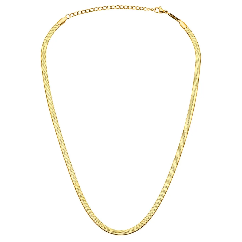 Snake Necklace gold plated - Gold plated