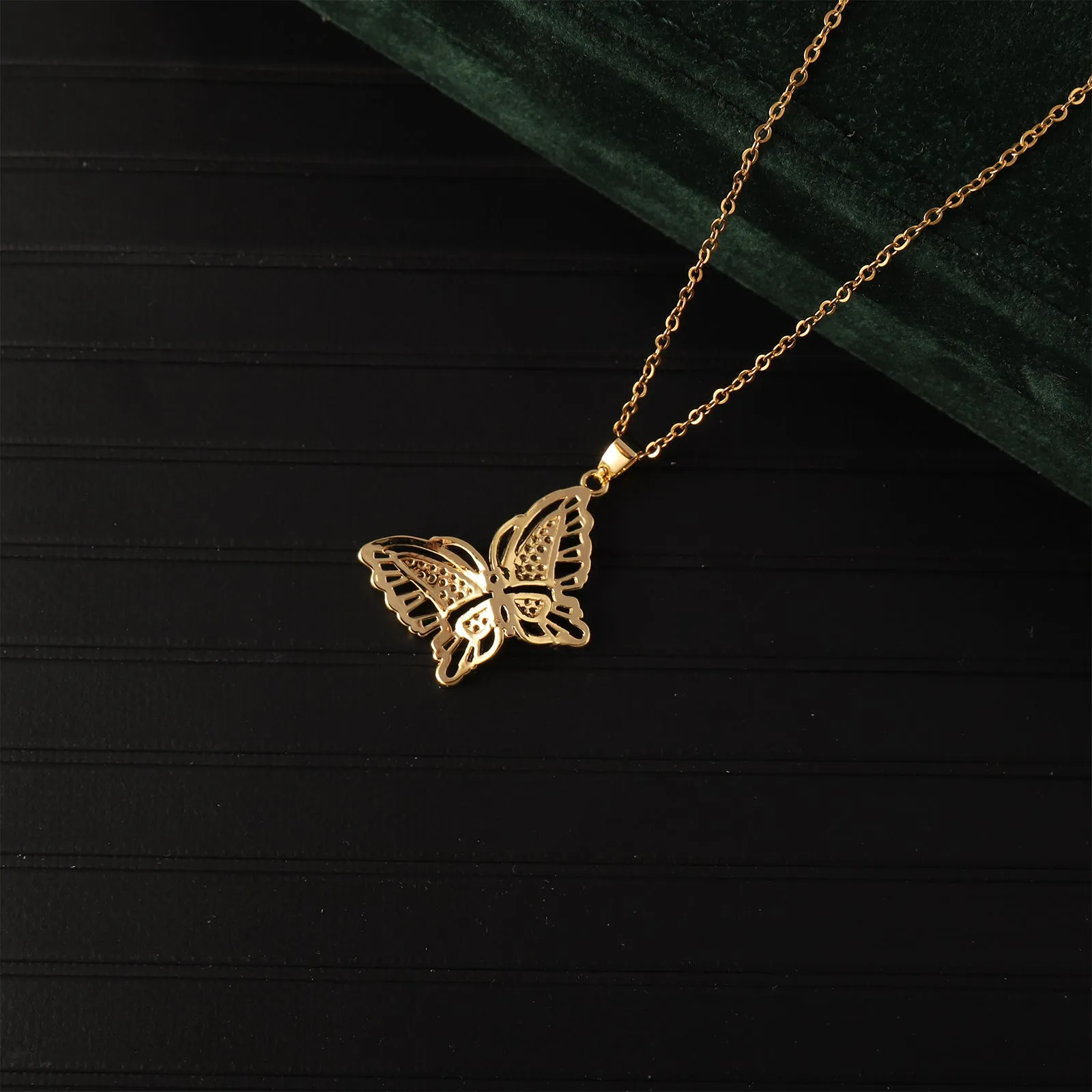 Stainless Steel Butterfly Necklace