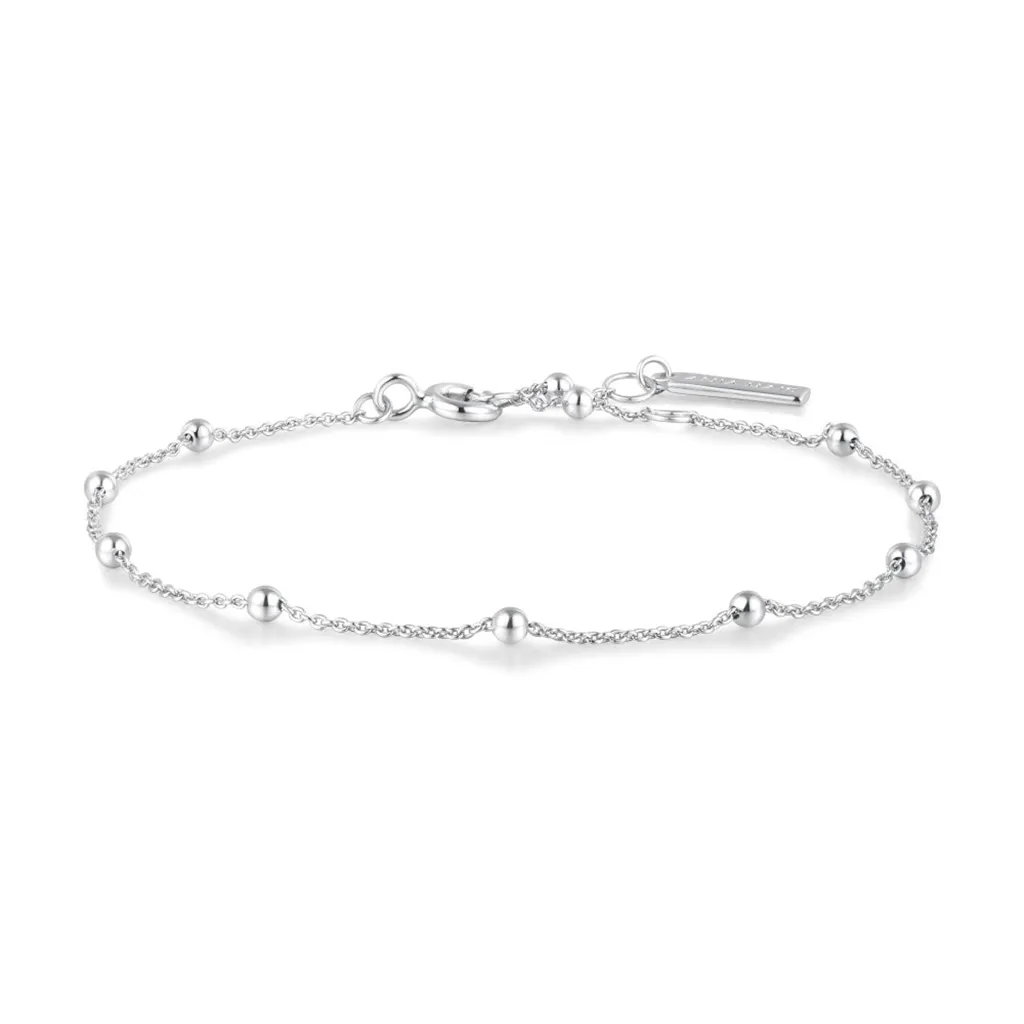 Sterling Silver Beaded Station Bracelet by Ania Haie