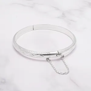 Sterling Silver Criss Cross Bangle Bracelet