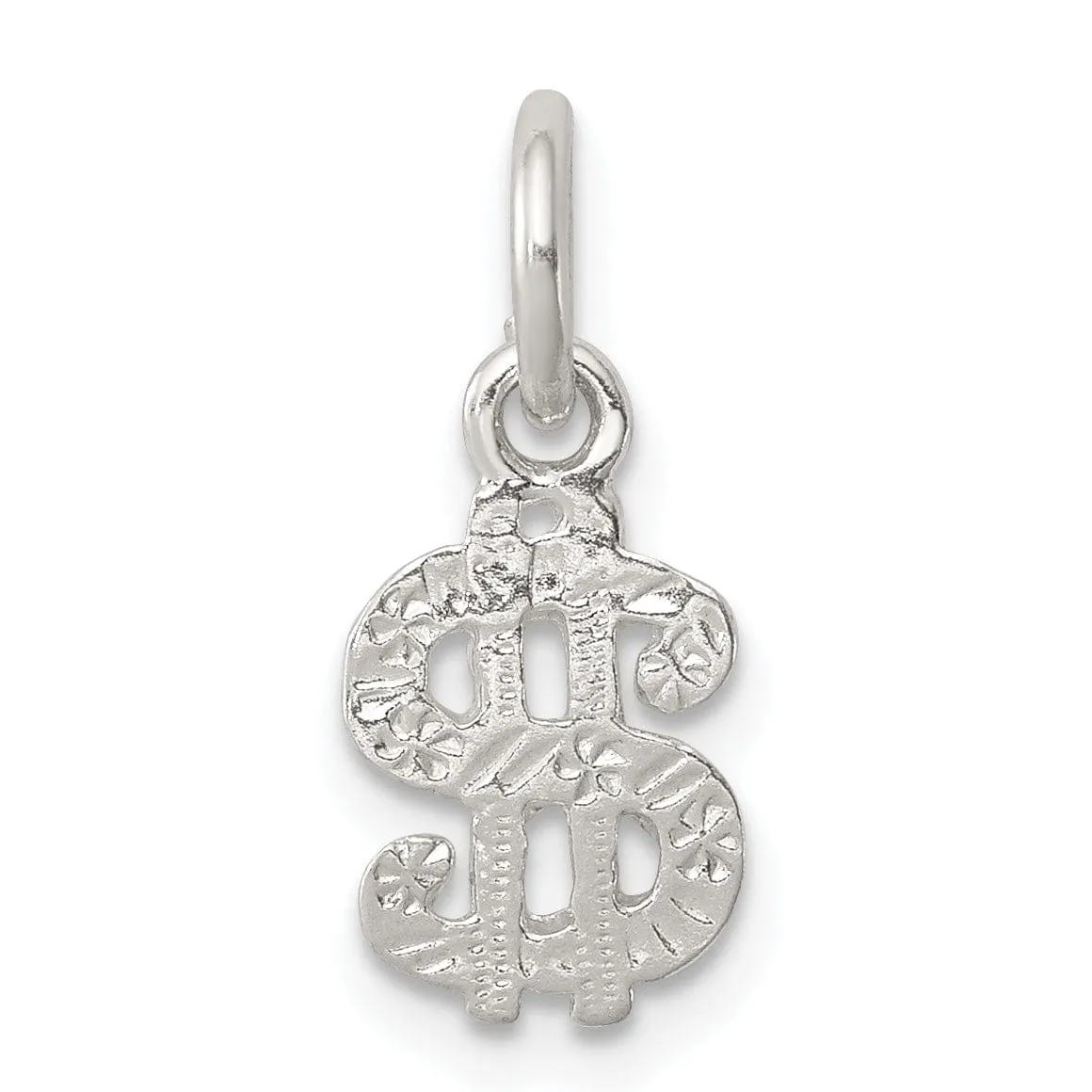 Sterling Silver Polish Finish Dollar Sign Charm