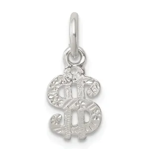 Sterling Silver Polish Finish Dollar Sign Charm