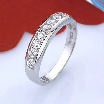 Sterling Silver Simulated Diamond Rings for Women/Men