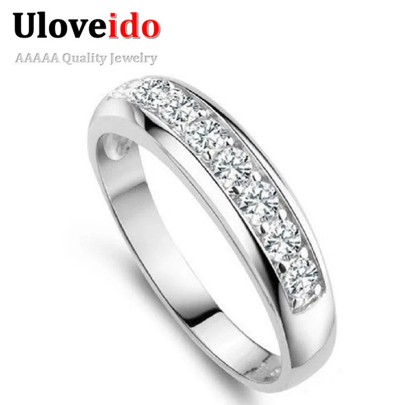 Sterling Silver Simulated Diamond Rings for Women/Men