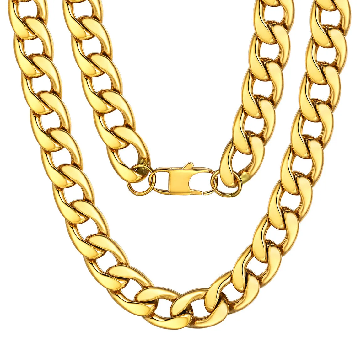 Sturdy Cuban Link Chain Necklace For Men 5/9/12/15MM Width