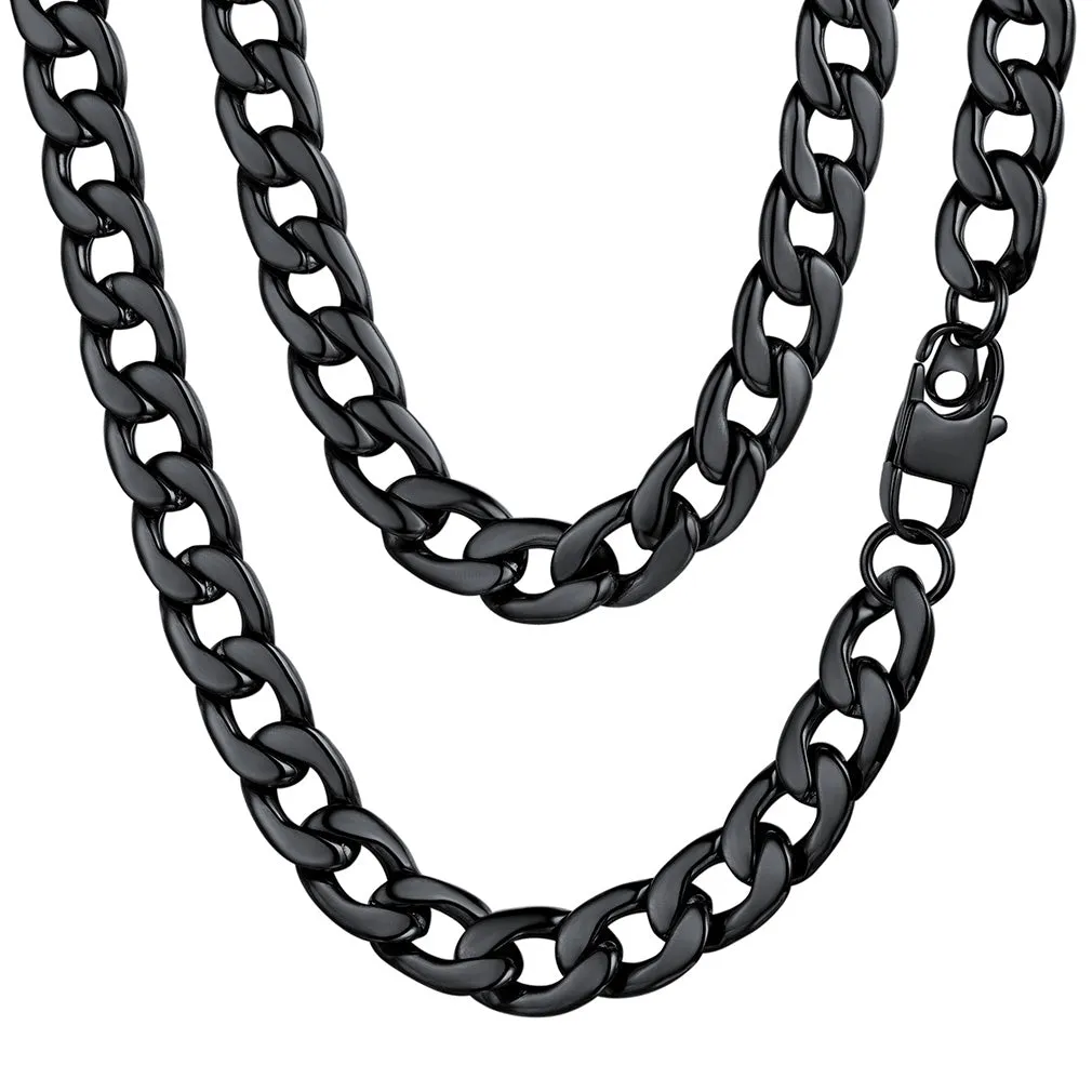 Sturdy Cuban Link Chain Necklace For Men 5/9/12/15MM Width