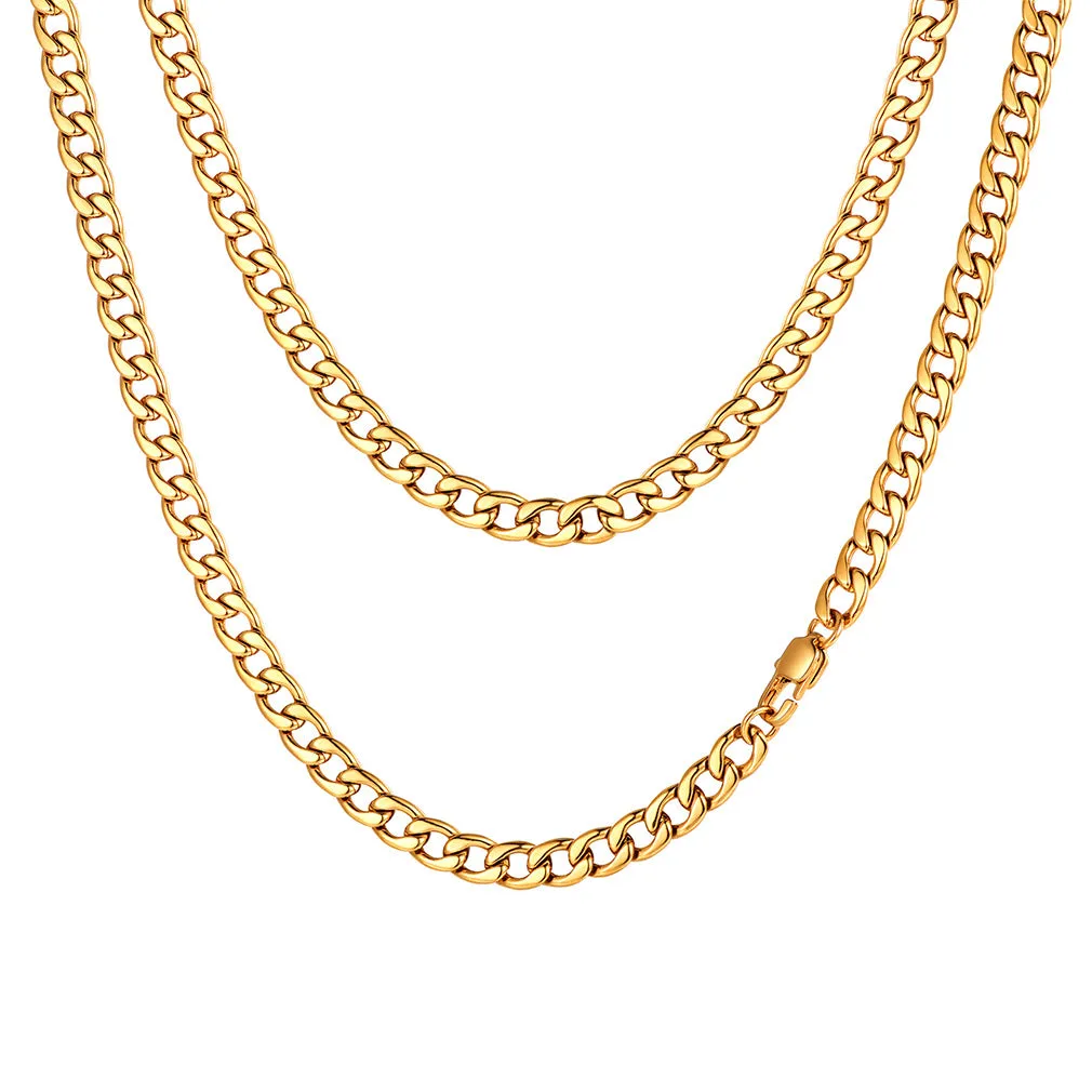 Sturdy Cuban Link Chain Necklace For Men 5/9/12/15MM Width