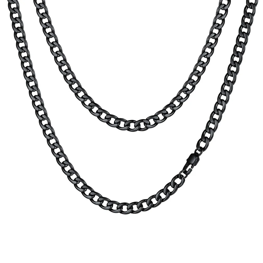 Sturdy Cuban Link Chain Necklace For Men 5/9/12/15MM Width